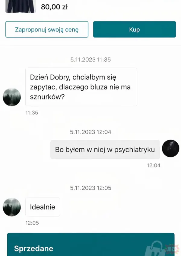 Bluza bez sznurków
