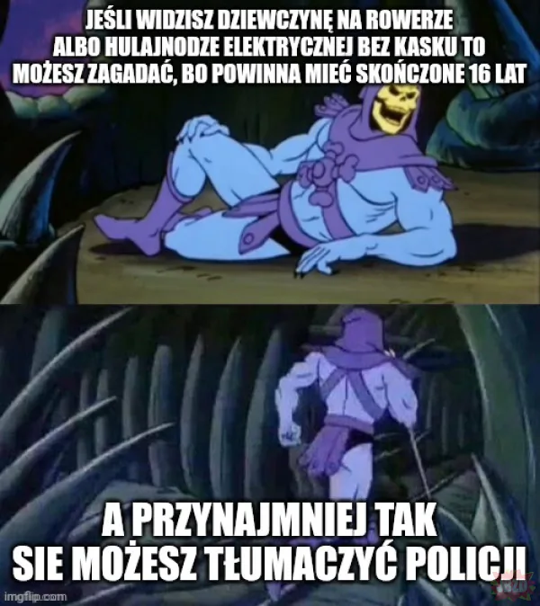 Trzeba było kask zakładać