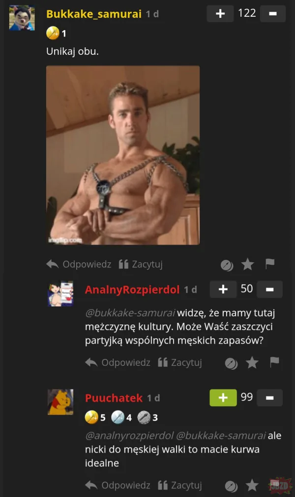 Męskie zapasy