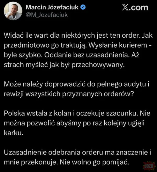 Od kiedy odszedł z KO zaczął mówić z sensem