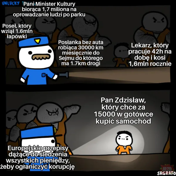 Ciekawe skąd wziął 15 kafli złodziej jebany...