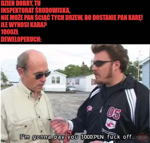 W chorym kraju nad Wisłą, deweloperuchy mają w dupie kary, bo i tak je zapłacą i później wrzucą w koszty mieszkań xDD
