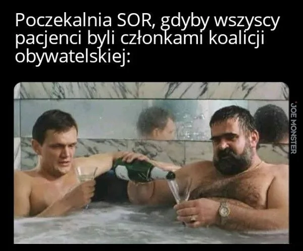 Poczekalnia SOR, gdyby wszyscy pacjenci byli członkami koalicji obywatelskiej: