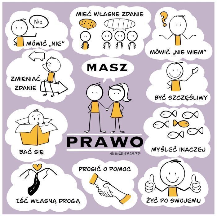 MASZ PRAWO MIEĆ WŁASNE ZDANIE MÓWIĆ„NIE" ZMIENIAĆ ZDANIE MÓWIĆ,,NIE WIEM" BYĆ SZCZĘŚLIWY MYŚLEĆ INACZEJ BAĆ SIĘ PROSIĆ O POMOC IŚĆ WŁASNĄ DROGĄ
ŻYĆ PO SWOJEMU>