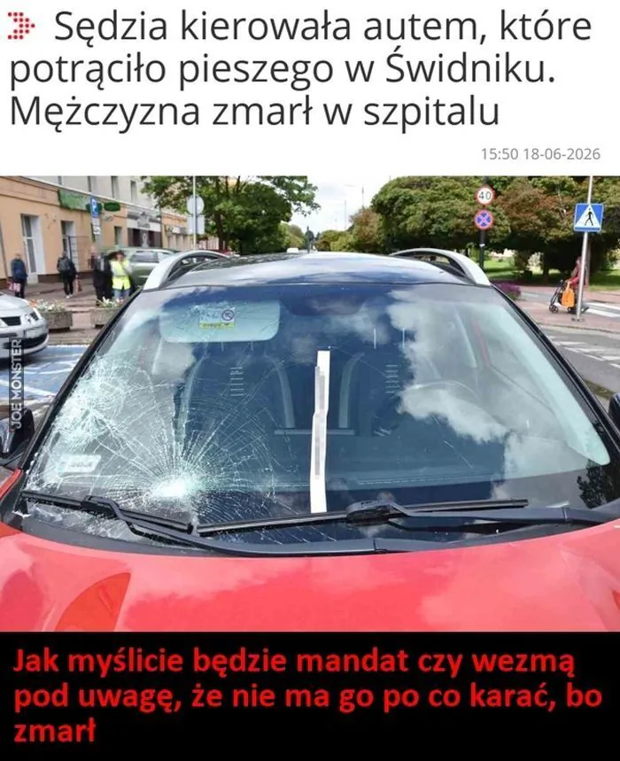Sędzia kierowała autem, które potrąciło pieszego w Świdniku. Mężczyzna zmarł w szpitalu
15:50 18-06-2026
Jak myślicie będzie mandat czy wezmą pod uwagę, że nie ma go po co karać, bo zmarł