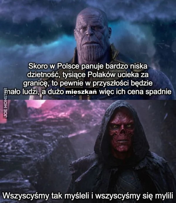 Skoro w Polsce panuje bardzo niska dzietność, tysiące Polaków ucieka za granicę, to pewnie w przyszłości będzie mało ludzi, a dużo mieszkań więc ich cena spadnie. Wszyscyśmy tak myśleli i wszyscyśmy się mylili.