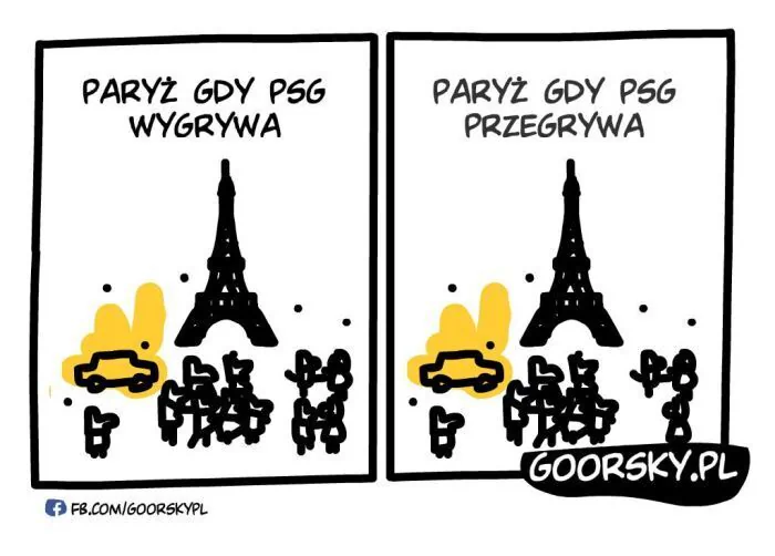 PARYŻ GDY PSG WYGRYWA
PARYŻ GDY PSG PRZEGRYWA
FB.COM/GOORSKYPL
GOORSKY.PL