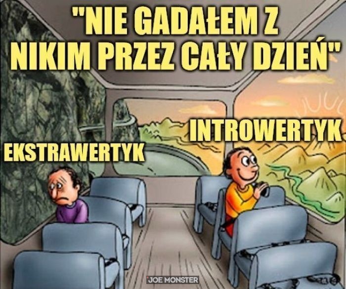 "NIE GADAŁEM Z NIKIM PRZEZ CAŁY DZIEŃ" EKSTRAWERTYK INTROWERTYK>