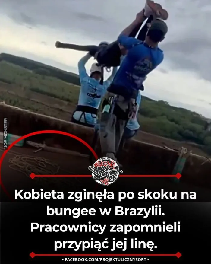 Kobieta zginęła po skoku na bungee w Brazylii. Pracownicy zapomnieli przypiąć jej linę.