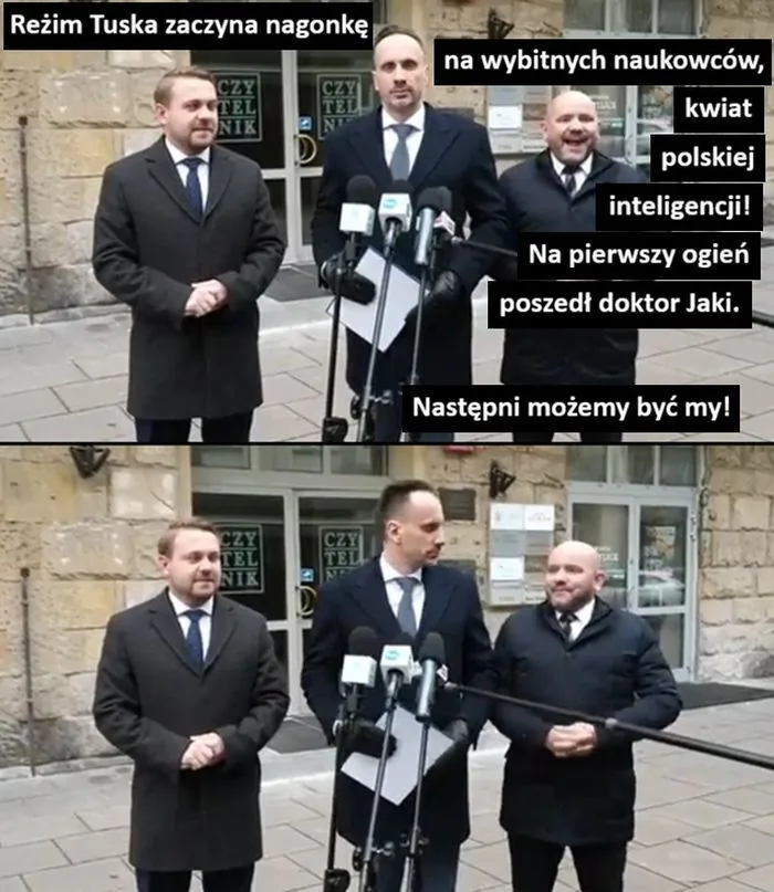 Reżim Tuska zaczyna nagonkę na wybitnych naukowców, kwiat polskiej inteligencji! Na pierwszy ogień poszedł doktor Jaki. Następni możemy być my!