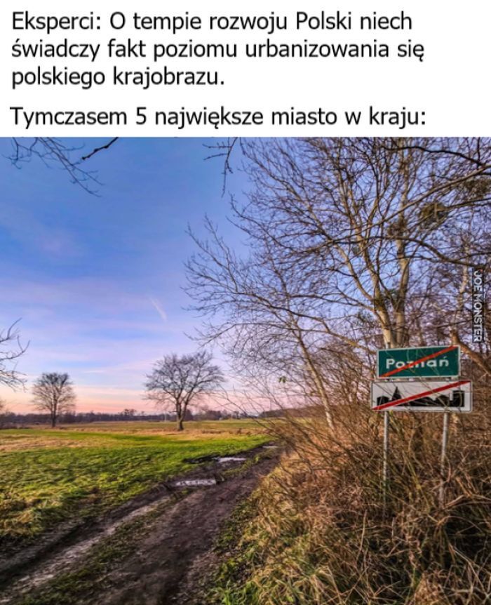 Eksperci: O tempie rozwoju Polski niech świadczy fakt poziomu urbanizowania się
polskiego krajobrazu. Tymczasem 5 największe miasto w kraju:>