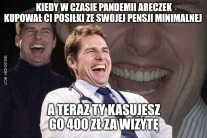 KIEDY W CZASIE PANDEMII ARECZEK KUPOWAŁ CI POSIŁKI ZE SWOJEJ PENSJI MINIMALNEJ A TERAZ TY KASUJESZ GO 400 ZŁ ZA WIZYTĘ