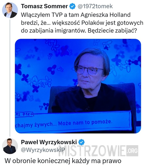 W telewizji: –>