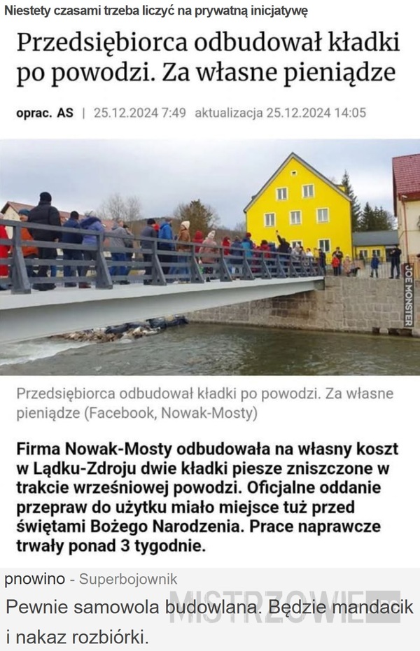 Niestety czasami trzeba liczyć na prywatną inicjatywę –>