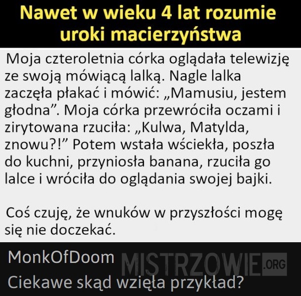 Uroki macierzyństwa –>